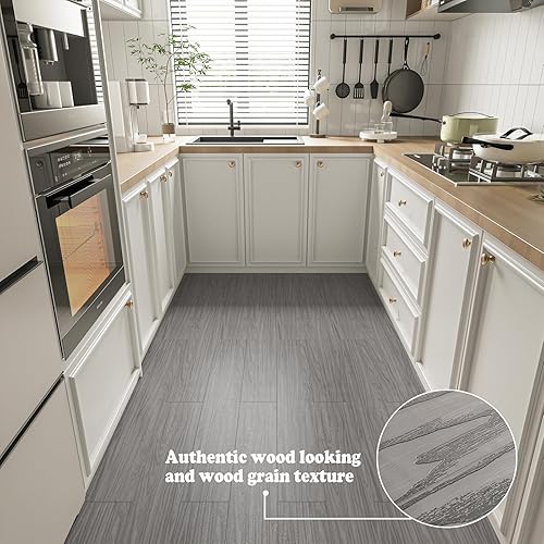 Miniatura 2 de Azulejos de vinilo para despegar y pegar, impermeable y duradero, para baño y cocina, suelo de tablones de vinilo autoadhesivo para instalación de