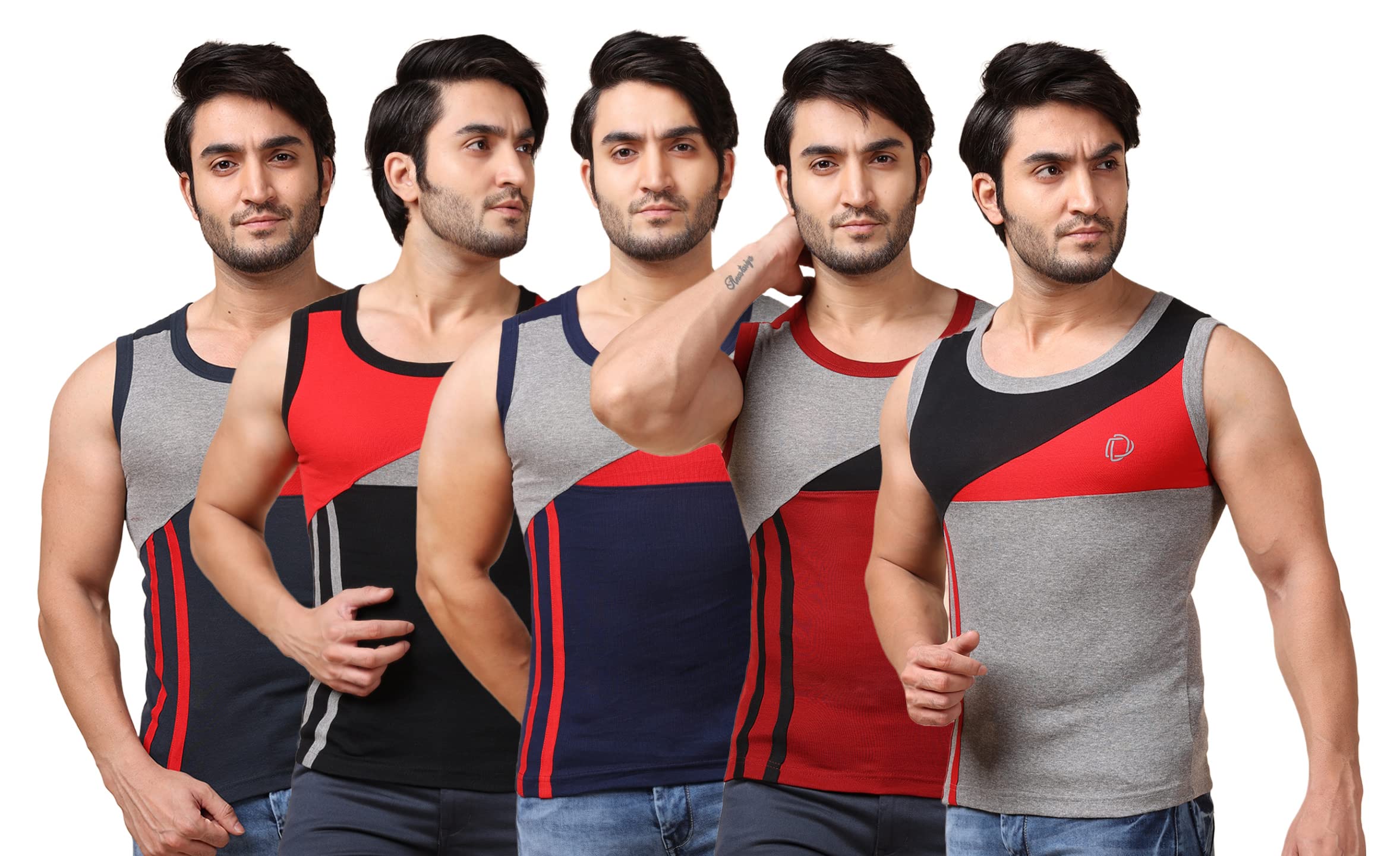 Men's Solid Regular Fit Gym Vest
