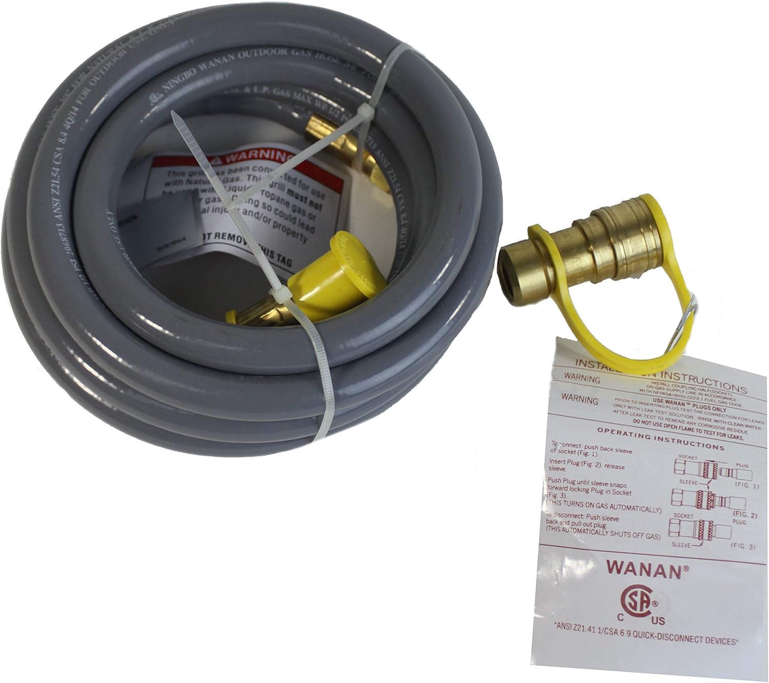 Brinkmann Universal Natural Gas Quick Connect Hose, 10 Foot Length, 3/8" Connections
