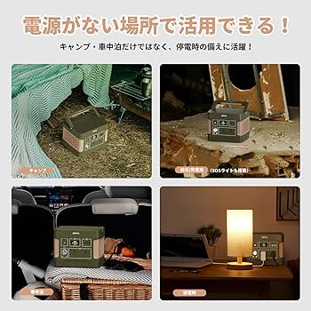 Amazon.co.jp: EEIVOL ポータブル電源 リン酸鉄 355Wh/110938mAh