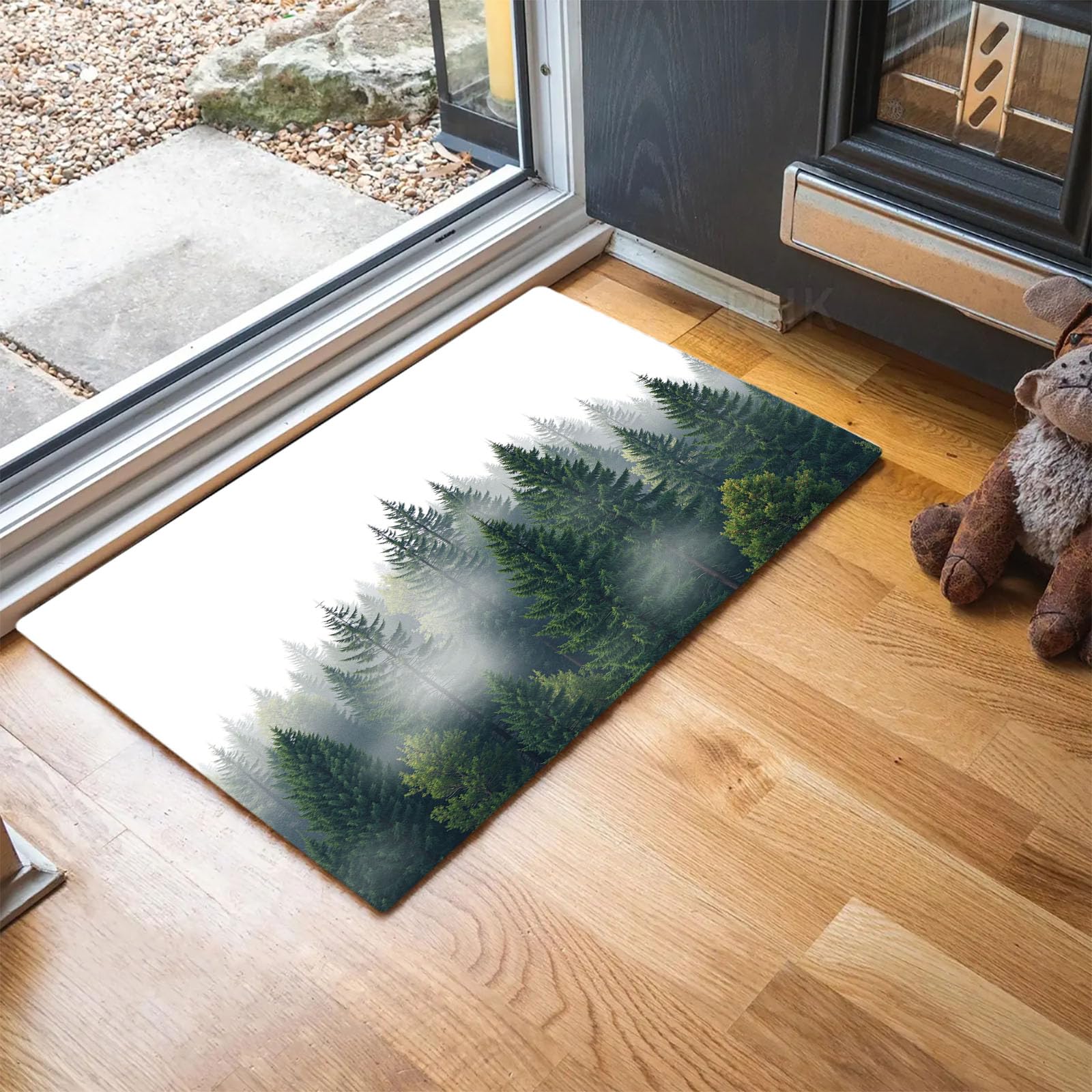 Paillasson de Porte Sapins Tapis de Sol pour Cuisine et Couloir