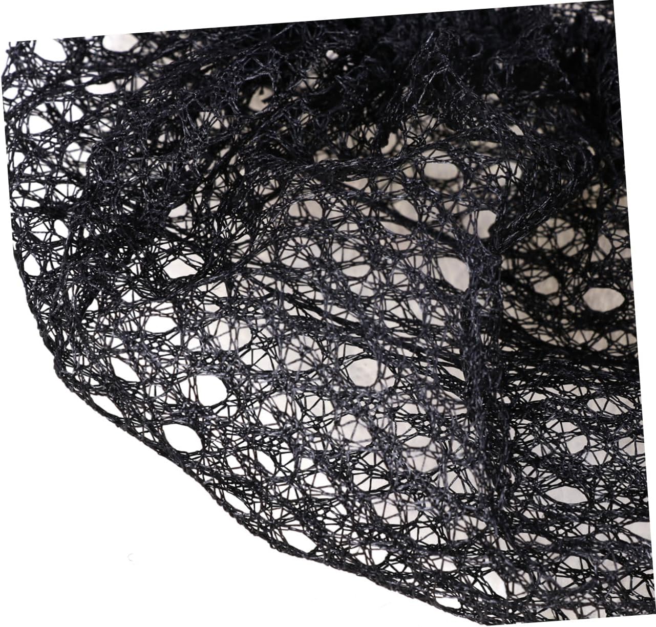 12 Pack Black Polyester Hair Nets Elastic Free Size Covers Set | Mesh Design, Breathable Wear, Bulk 12pcs Supply for Kitchen, Food Service, and Hospital Settings