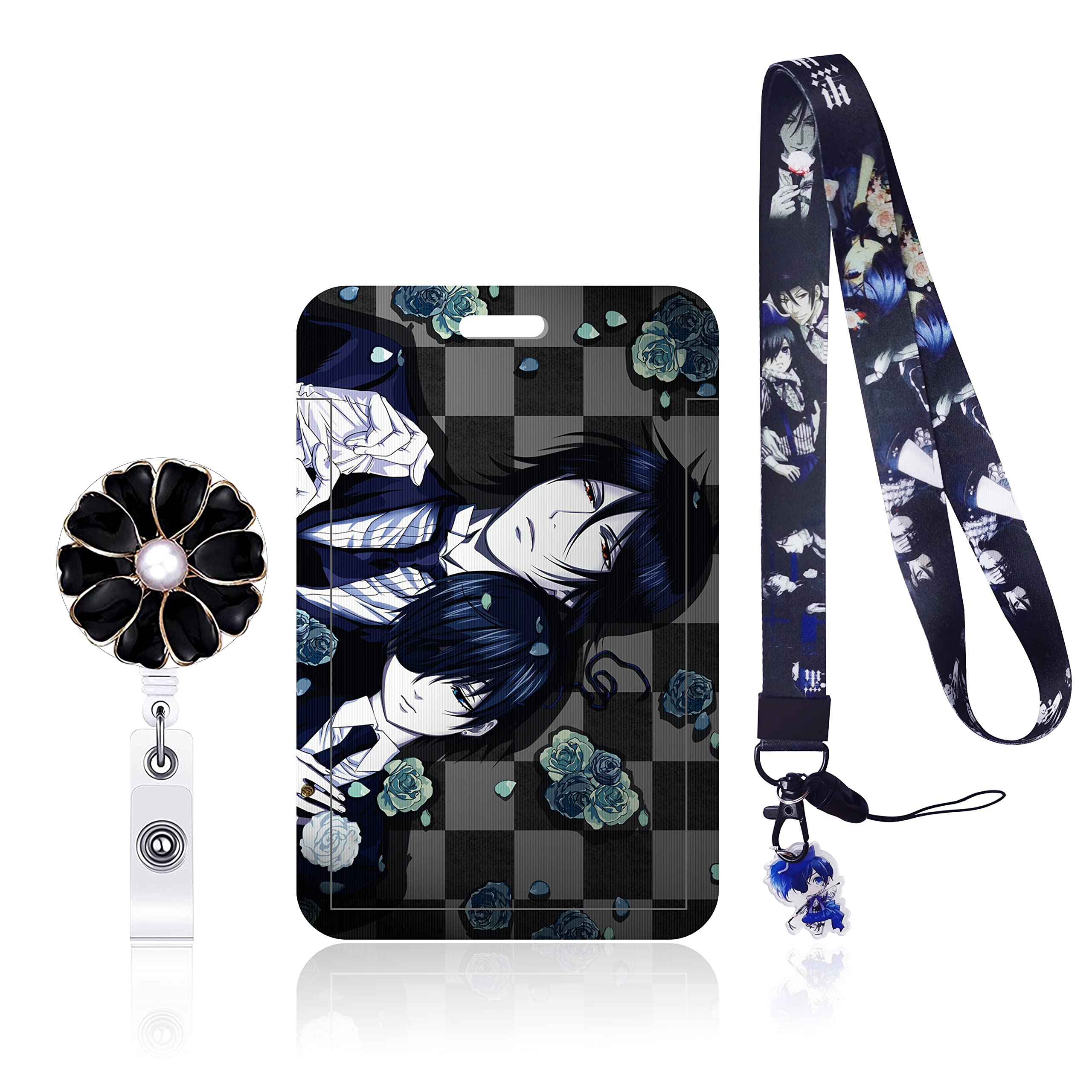 Buy TJIUSI Black Butler Lanyard for Keys ID Badge Holder Ciel&Sebastian