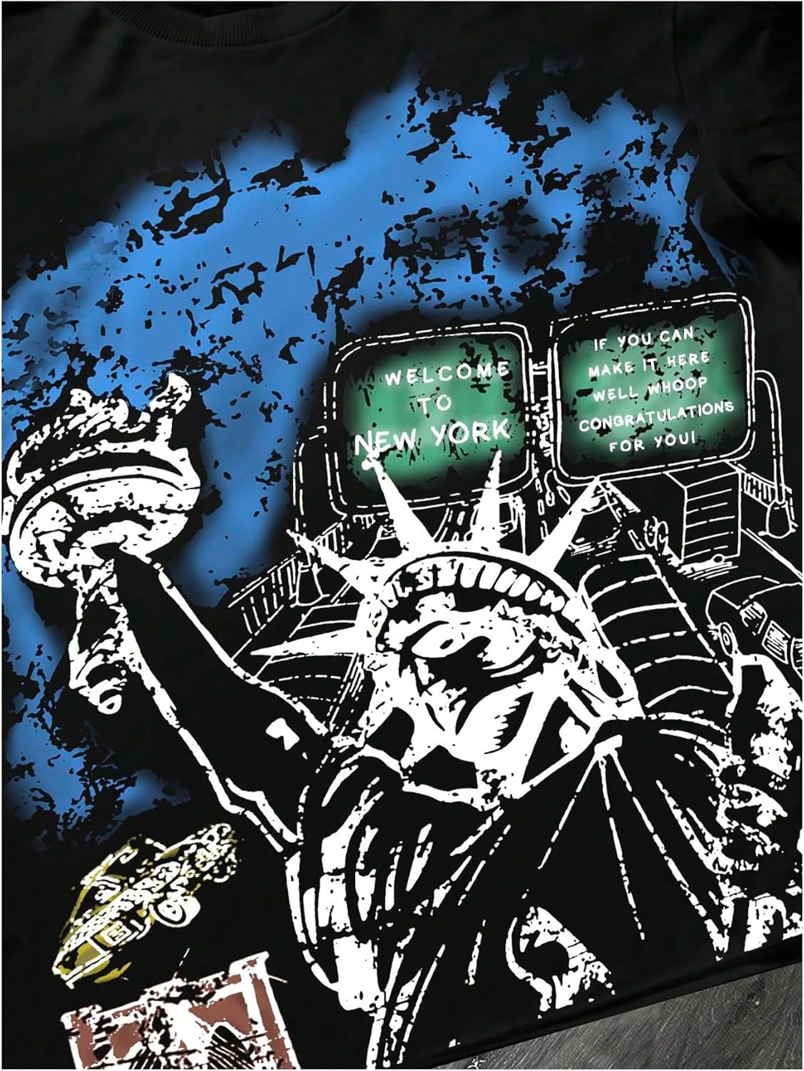 Verdusa Men's Letter Graphic Street Wear Long Sleeve Crew Neck Drop Shoulder Tee Tops - Image 5