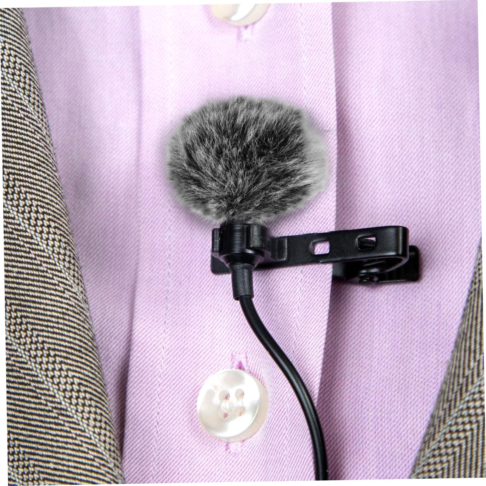 Toyvian Funda De Piel Prueba De Viento Protectora Para Micrófono Filtro Antipop De Pelo Sintético Para Uso Estudio o Grabación Funda Protectora Antiviento