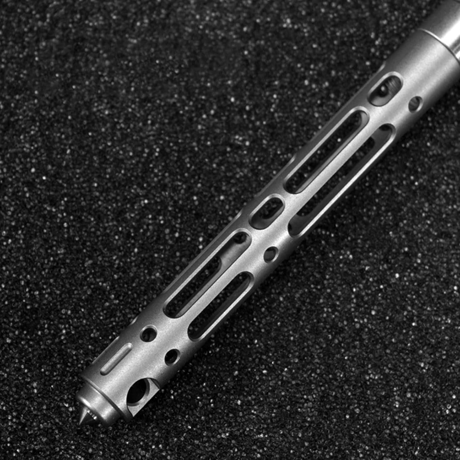 Titanium Alloy Tactical Pen Portable Tungsten Window Breaking Tool Multi-Function EDC Gear, Silver