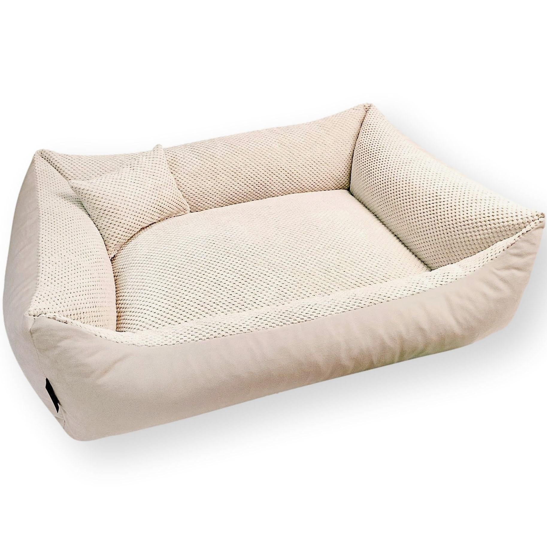 4L Textil Teo Kuscheliges Hundebett Bezug abnehmbar und waschbar Hundekorb  mittelgroe Hunde Hundekissen flauschig Hundekrbchen Hundesofa(100x80 cm,  Beige) : Amazon.de: Haustier