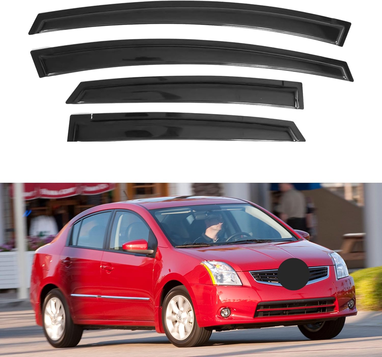 Amazon.com: IG Window Visor for Nissan Sentra 2007-2012, Rain Guard ...