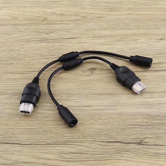 2PCS Controller Breakaway Cable Compatible with Microsoft Xbox Consoles Controller Breakaway Converter Adapter Cable Cord Games Accessories 26cm