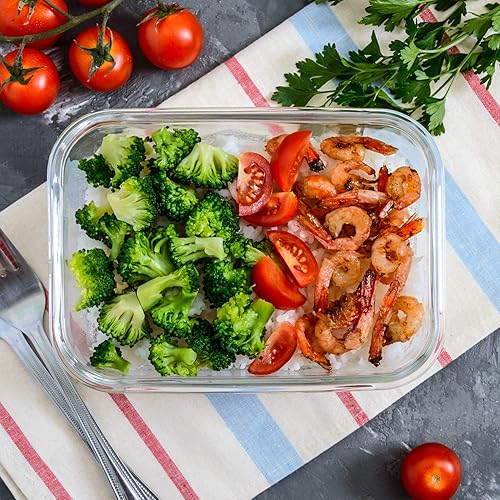 Miniatura 6 de M MCIRCO Paquete de 2 recipientes de vidrio de 80 onzas y 2 unidades de 36 onzas