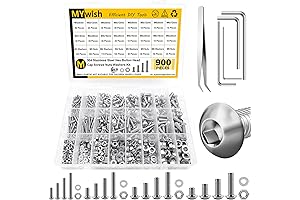 900-Piece M3 M4 M5 M6 Screw Assortment Kit