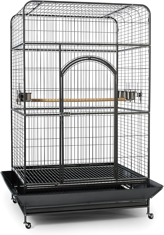 Prevue Pet Products Empire Jaula para pájaros, extragrande, tono martillo negro, 46 ​​pulgadas de largo x 36 pulgadas de ancho x 78 1/4 pulgadas de alto