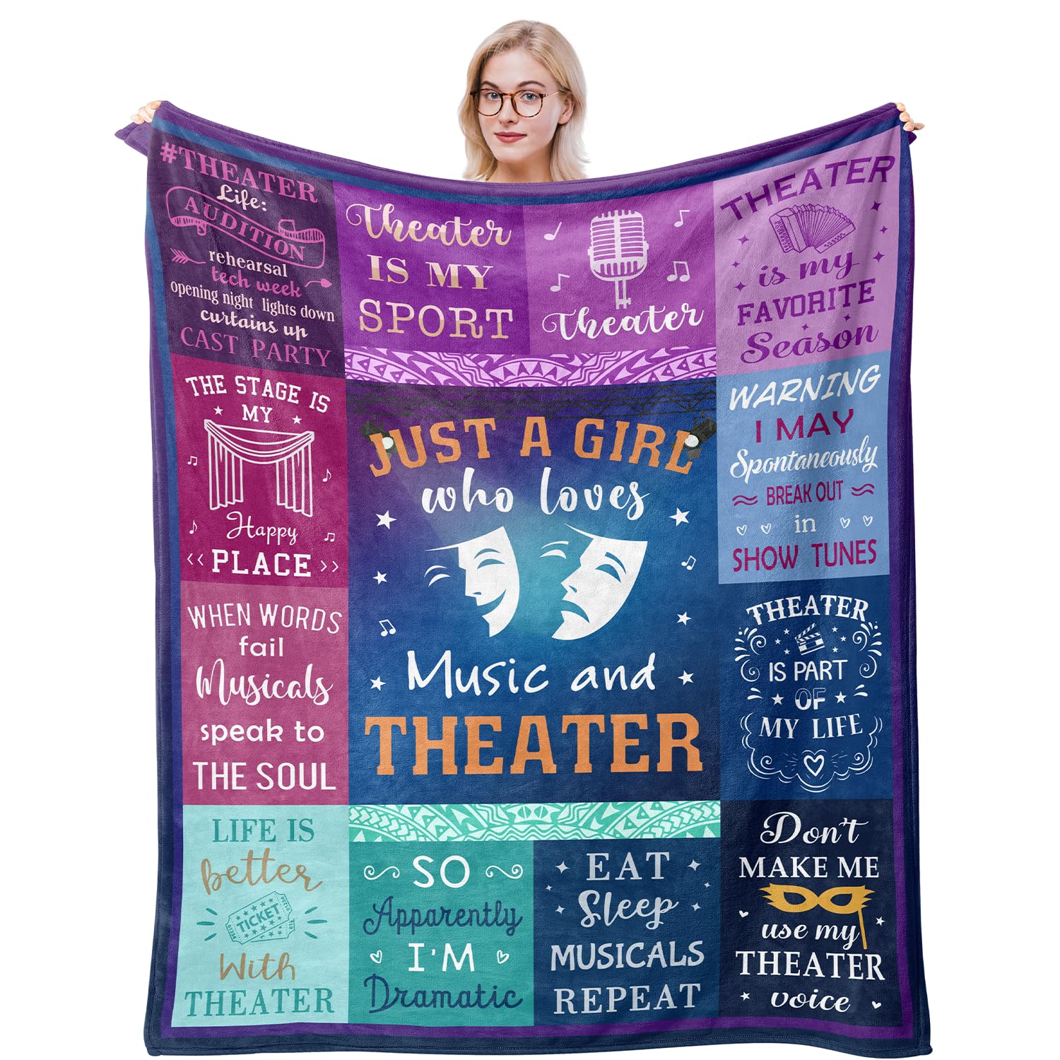 Solzien Musical Theater Gifts Blanket 50