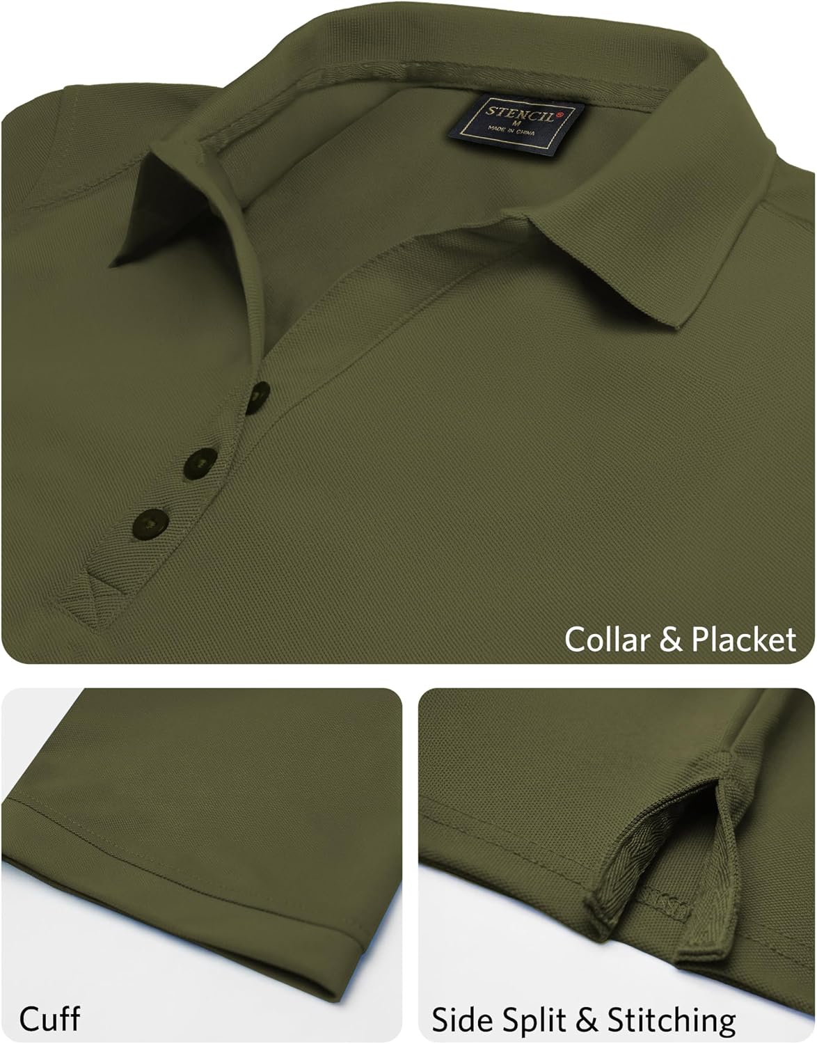 Sorona Women's Polo Shirt Plant‑Based Sorona and CoolDry Tech Fabric Silky Natural Flex Moisture‑Wicking Odor‑Free
