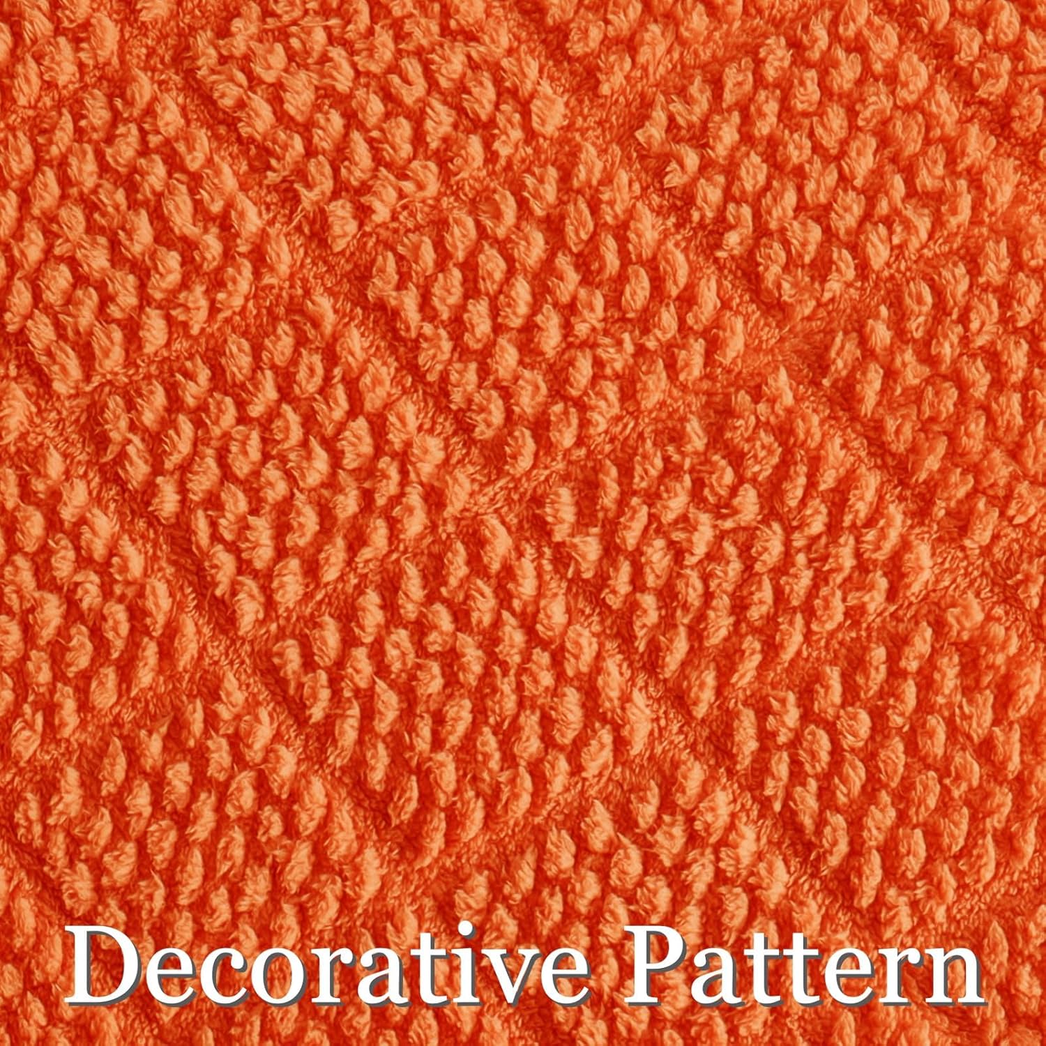 Whale Flotilla Fuzzy Fleece Throw Blanket for Couch, Bed, Soft Fluffy Jacquard Waffle Blankets for All Season, Lightweight and Warm, 50x60 Inch, Burnt Orange - Image 6