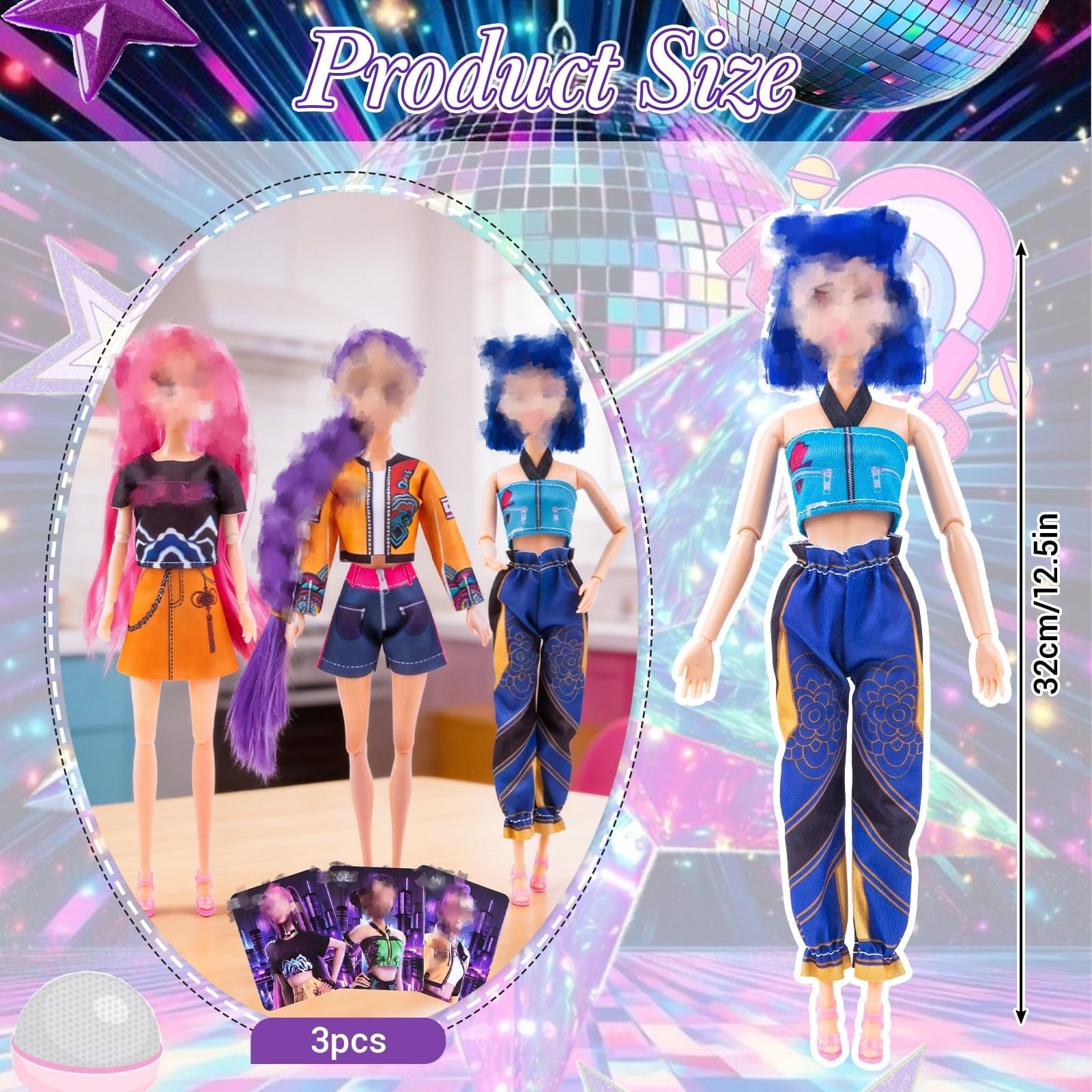 LMT Action Figures Set Style A Kinderspielzeug Hunter Figuren, Niedliche Cartoon Puppen Film Pop Singer Spielzeug Set, Anime Merch für Fans Ideal für Dekoration,Partys, Geburtstagsgeschenke