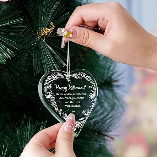 Miniatura 5 de Regalos de jubilación para mujeres, compañeros de trabajo jubilados 2024, regalos para hombres, maestros, decoración colgante de adorno de Navidad