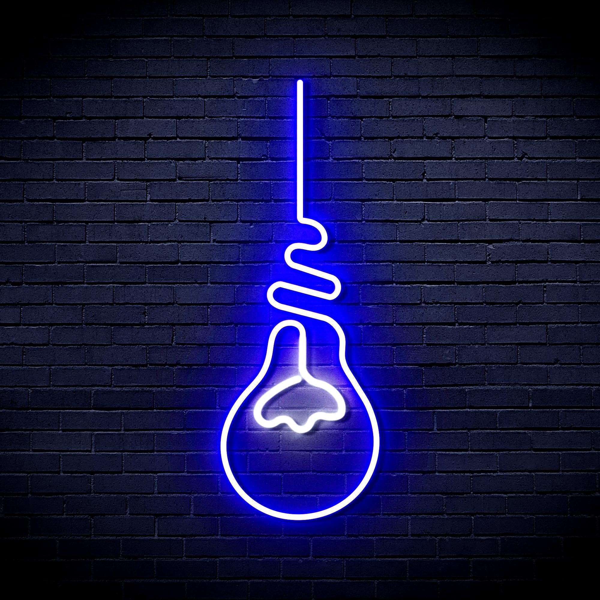 ADVPRO Light Bulb Flex Silicone LED Neon Sign - White & Blue - st16s63-fnu0064-wb โ image 1