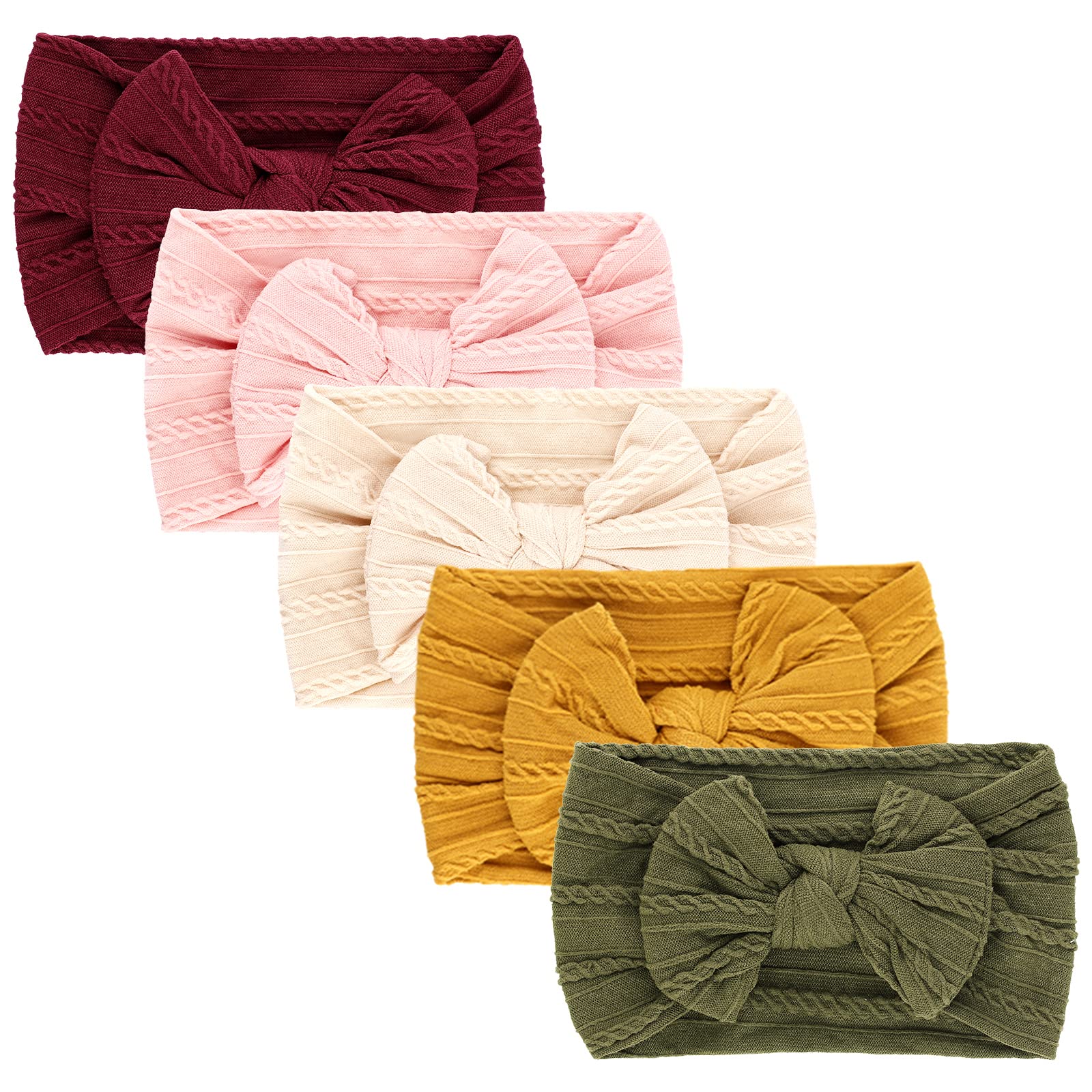 DRESHOW Baby Girl Nylon Headbands Newborn Infant Toddler Hairbands and Bows Child Hair Accessories