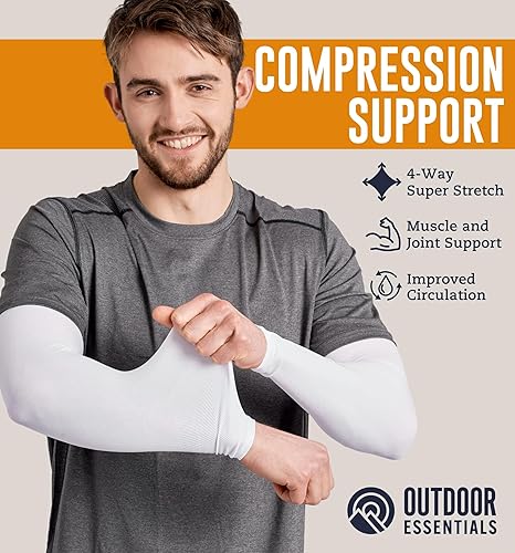 Miniatura 10 de Mangas de compresión de enfriamiento para hombres y mujeres, con protección solar UV UPF 50, paquete múltiple, mangas protectoras de brazos para