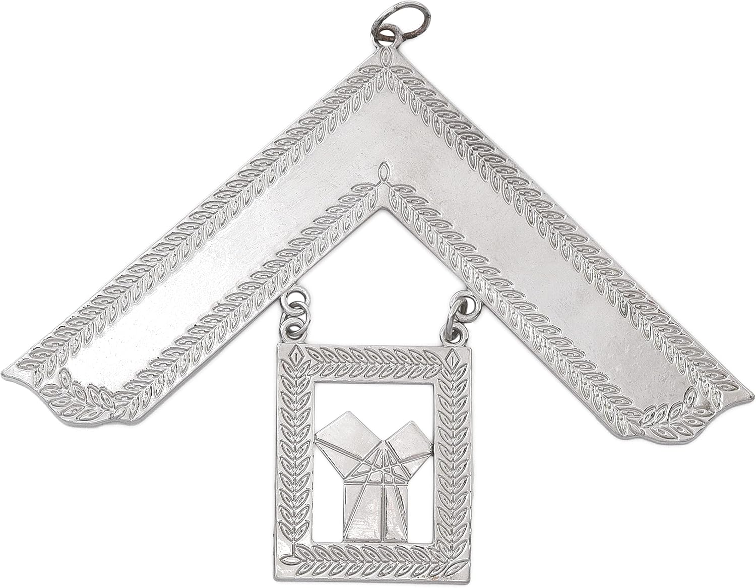 BRICKS MASONS Past Master Craft English Regulation Collar Jewel - Silver Plated