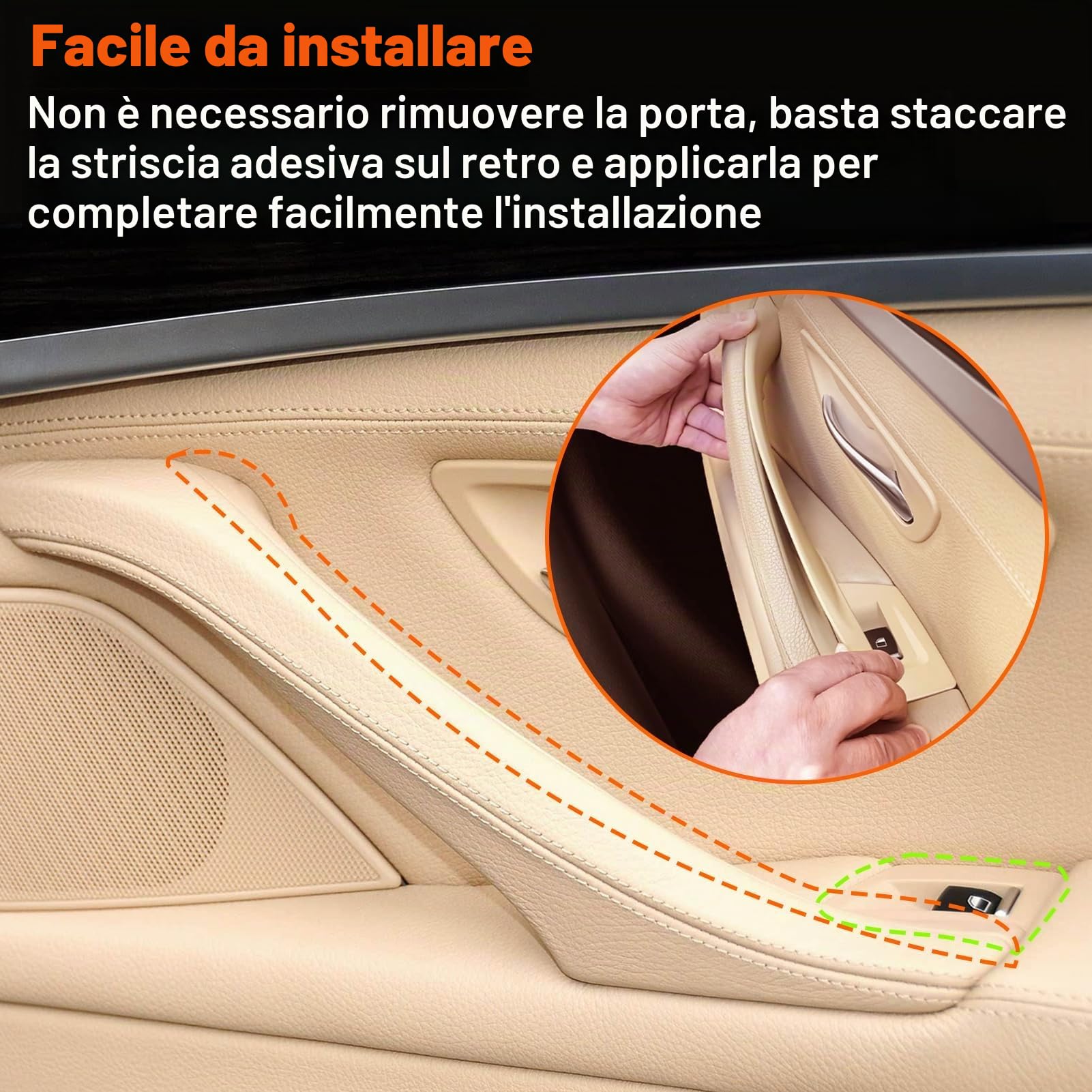 TTCR-II 7PCS Compatibile con Maniglia Porta BMW Serie 5 F10/F11 2010-2016