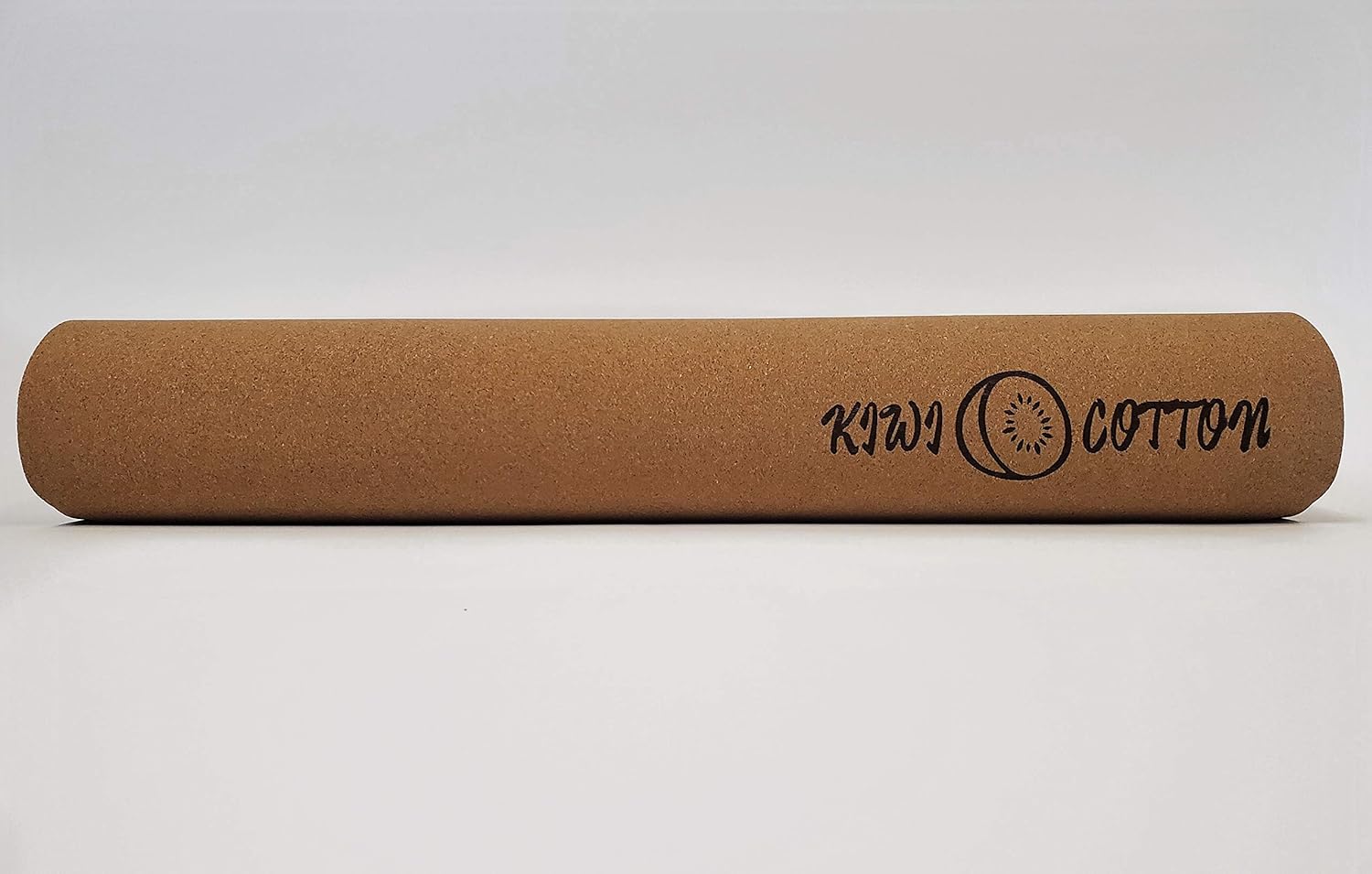 Kiwi Cotton | Cork + Natural Rubber Premium Yoga Mat & Strap | Eco Friendly | Extra Large 72" x 24" | 4mm Thickness