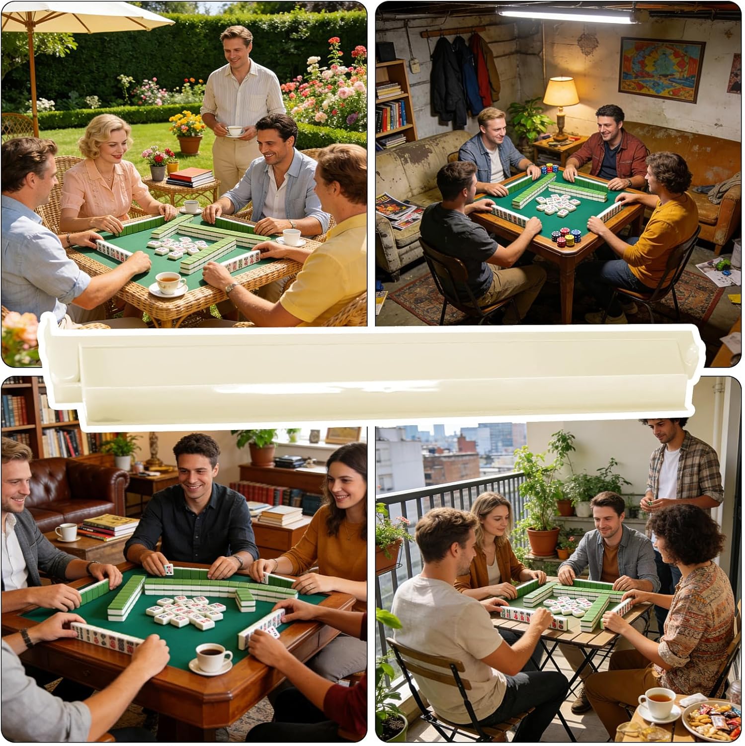 Mahjong Racks with Pushers,Dominoes Game Stands Organizer,Mahjong Pushers and Racks | for Home House Travel Club Holiday Festive