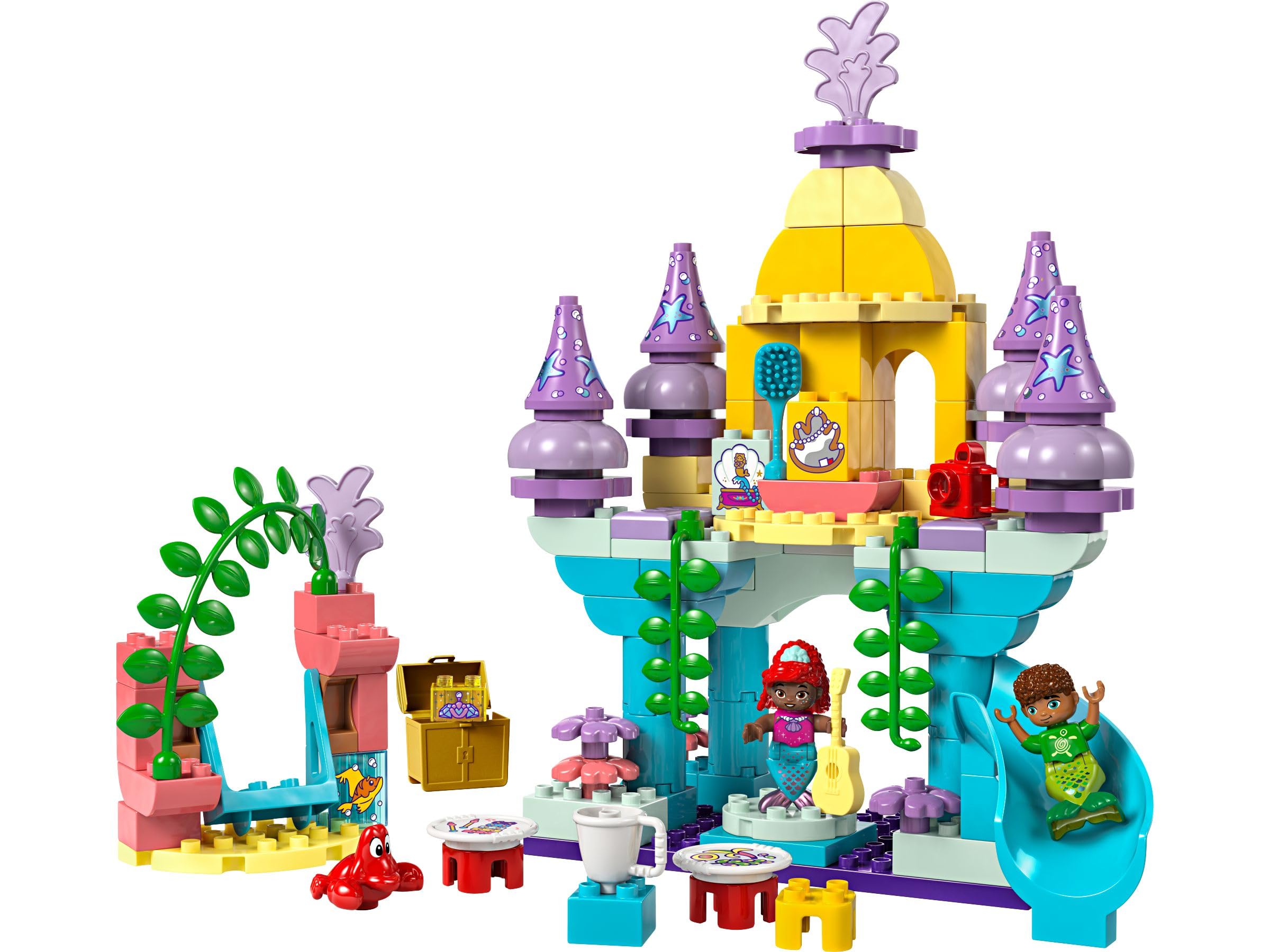 LEGO Duplo Disney Palacio Submarino Mágico de Ariel - Castillo de la Sirenita de Juguete para Niñas y Niños de 2+ Años - Juego Educativo para Aprender con 3 Figuras - Regalo de Cumpleaños 10435