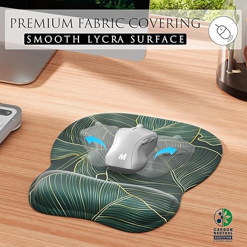 Miniatura 8 de MROCO Alfombrilla de mouse ergonómica con soporte para muñeca, almohadilla de mouse de gel con reposamuñecas, cómoda alfombrilla de mouse para