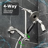 Vista 8 de High Sierra® - Extensión de brazo de ducha ajustable resistente de 12 pulgadas - Sube y baja fácilmente los cabezales de ducha - Tuerca flotante