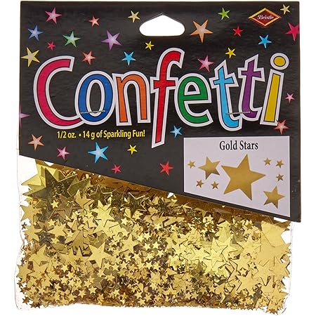 Beistle Gold Stars Confetti, 1/2-Ounce