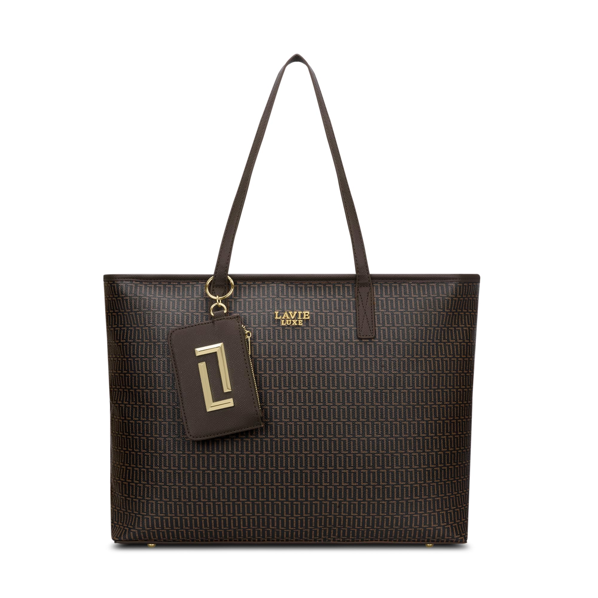 Women's Monogram Jess Laptop Tote Handbag | Fits Upto 17 Inch Laptop | Laptop Bag for Work | Ladies Purse | Stylish Shoulder Bag | Gift For Women-image-36