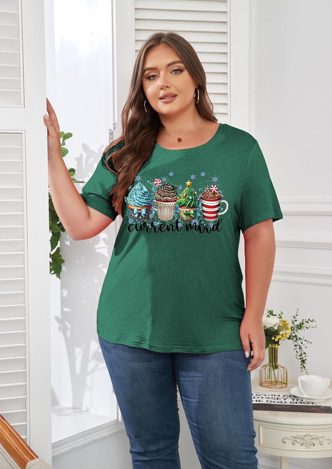 Women's Plus Size St Patricks Day T-Shirt Women Lucky Clover Graphic Irish Tee Casual Short Sleeve Graphic Tees - Image 4