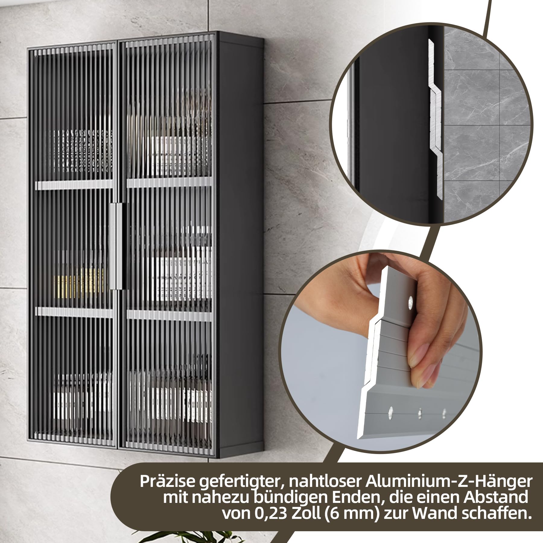 Antimbee Abrazaderas de perfil Z para colgar de 76 cm – 3 pares de colgadores de cuadros para cuadros grandes, marco pesado, espejo y cabecero de cama, soporte de montaje entrelazado con tornillos