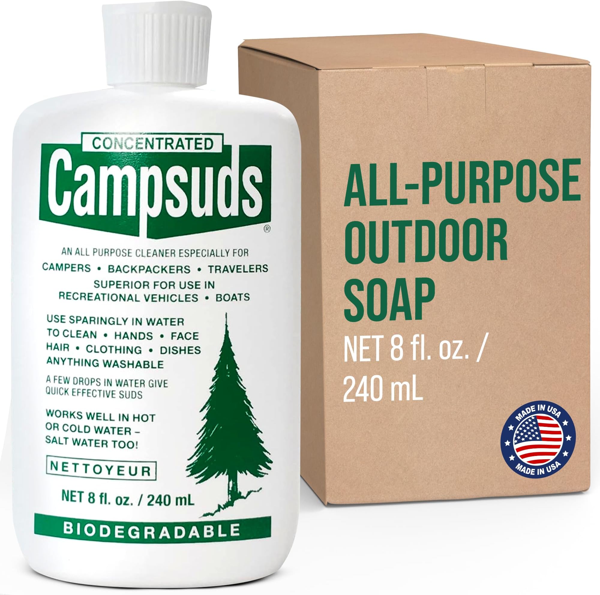 Sierra Dawn Outdoor Soap - Premium Biodegradable Camping & Backpacking Essential - All-Purpose Natural Soap for Dishes, Clothes & Personal Care