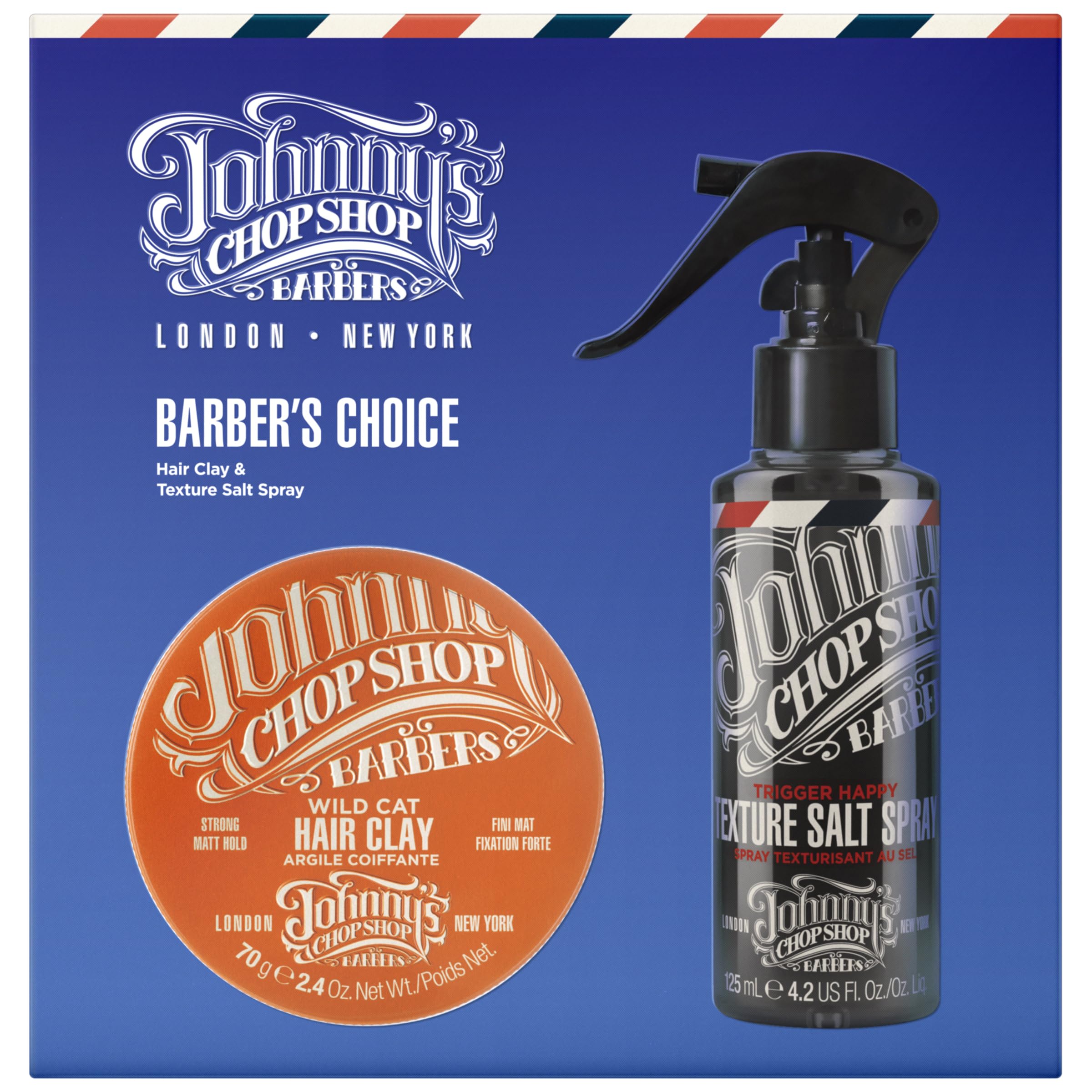 Barber's Choice Gift Set - Hair Clay & Texture Salt Spray