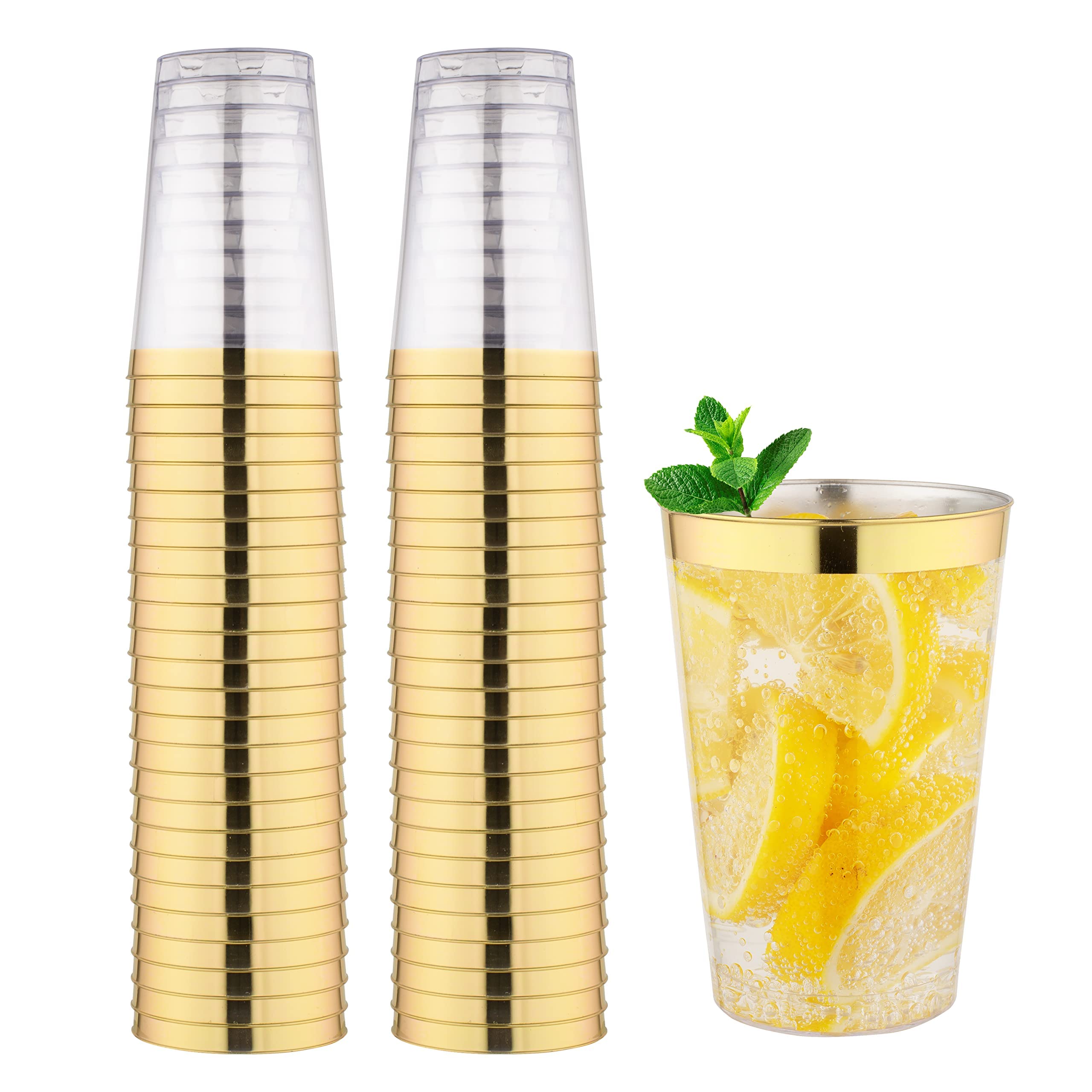 Set 50 Bicchieri Riutilizzabili In Plastica Rigida 30cl - Nero - Infrangibili, Impilabili, Ideali Per Feste E Matrimoni - 3