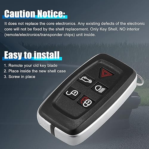 Miniatura 6 de X AUTOHAUX 2 piezas de repuesto para llave de automóvil sin llave para Land Rover LR4 Sport 2010 2011 2012 2013 2014 2015