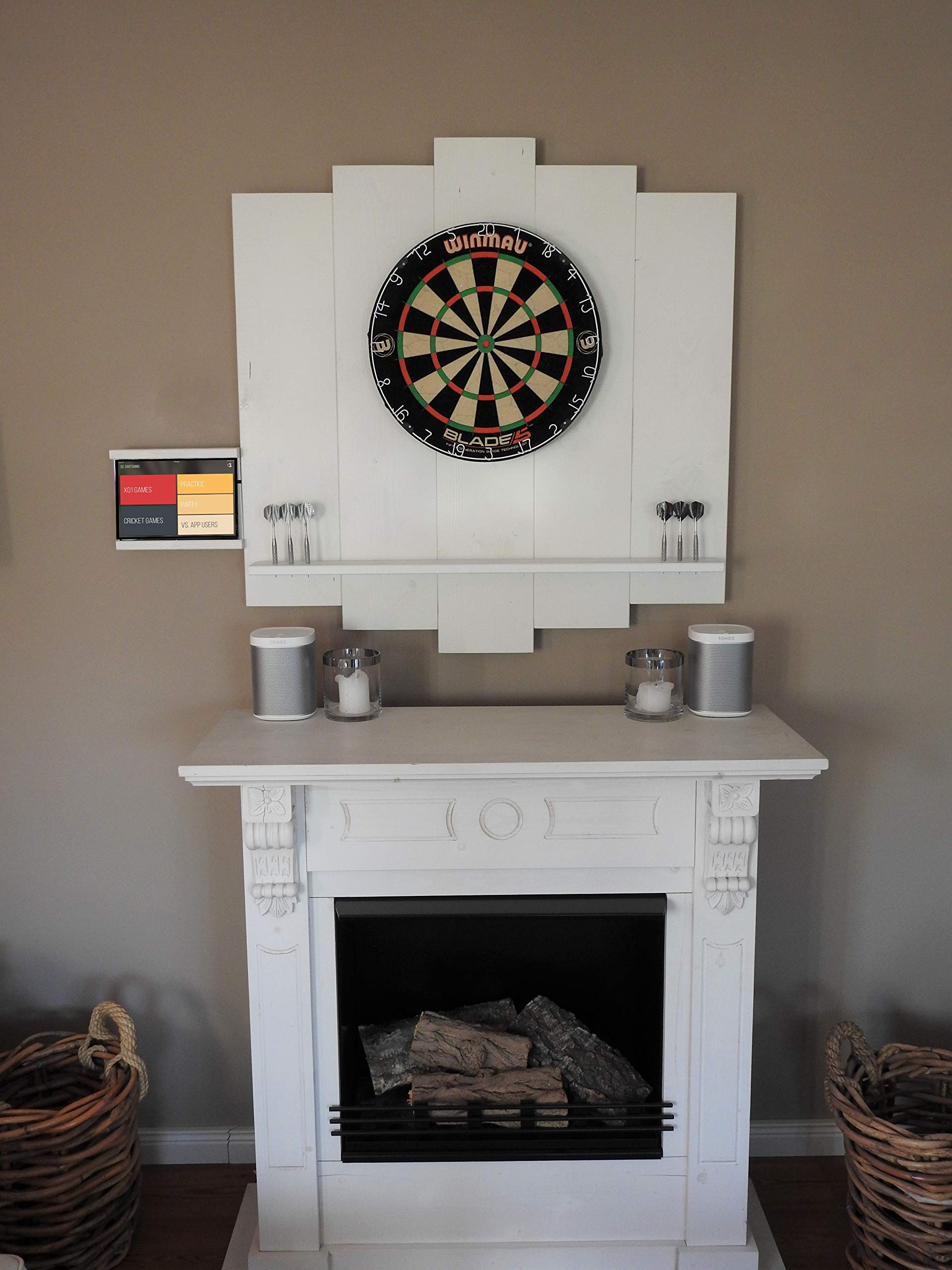 Buy WDS Darts Sports Wooden Dartboard Surround, Premium Dart Wall