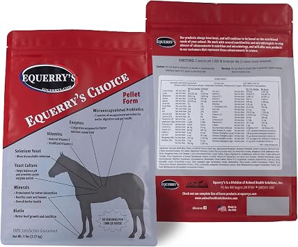 Equerry's Choice Horse Pellets - Complete Nutritional Supplement | Digestive Enzymes | Chelated Vitamins and Minerals | Horse Supplements | 5 lb