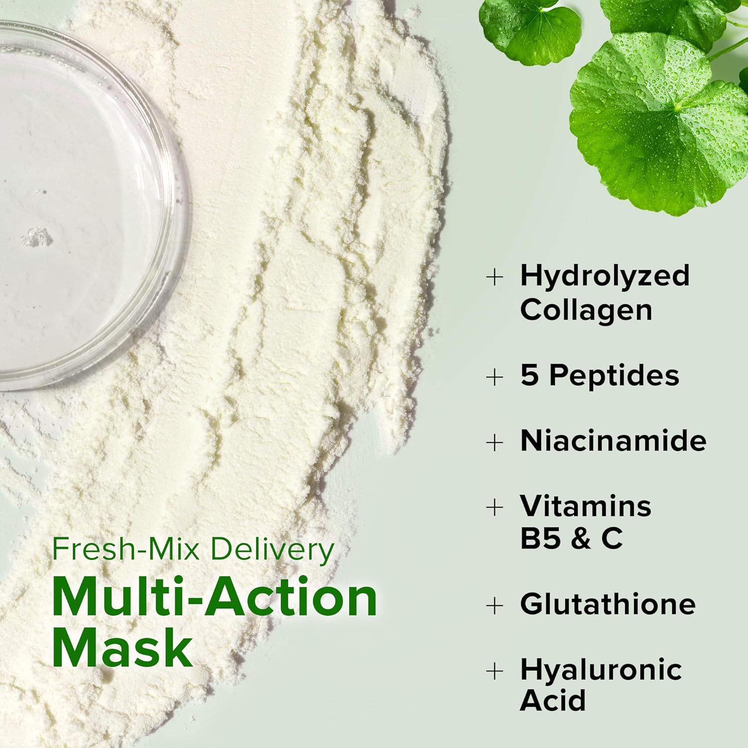 Ebanel Collagen Peptides Wash-Off Face Mask Set, 8 Pack Instant Skin Tightening and Lifting Masks, Brightening Face Mask with Niacinamide, Glutathione, Hyaluronic Acid, Vitamin C, Cica, B5, Albumen