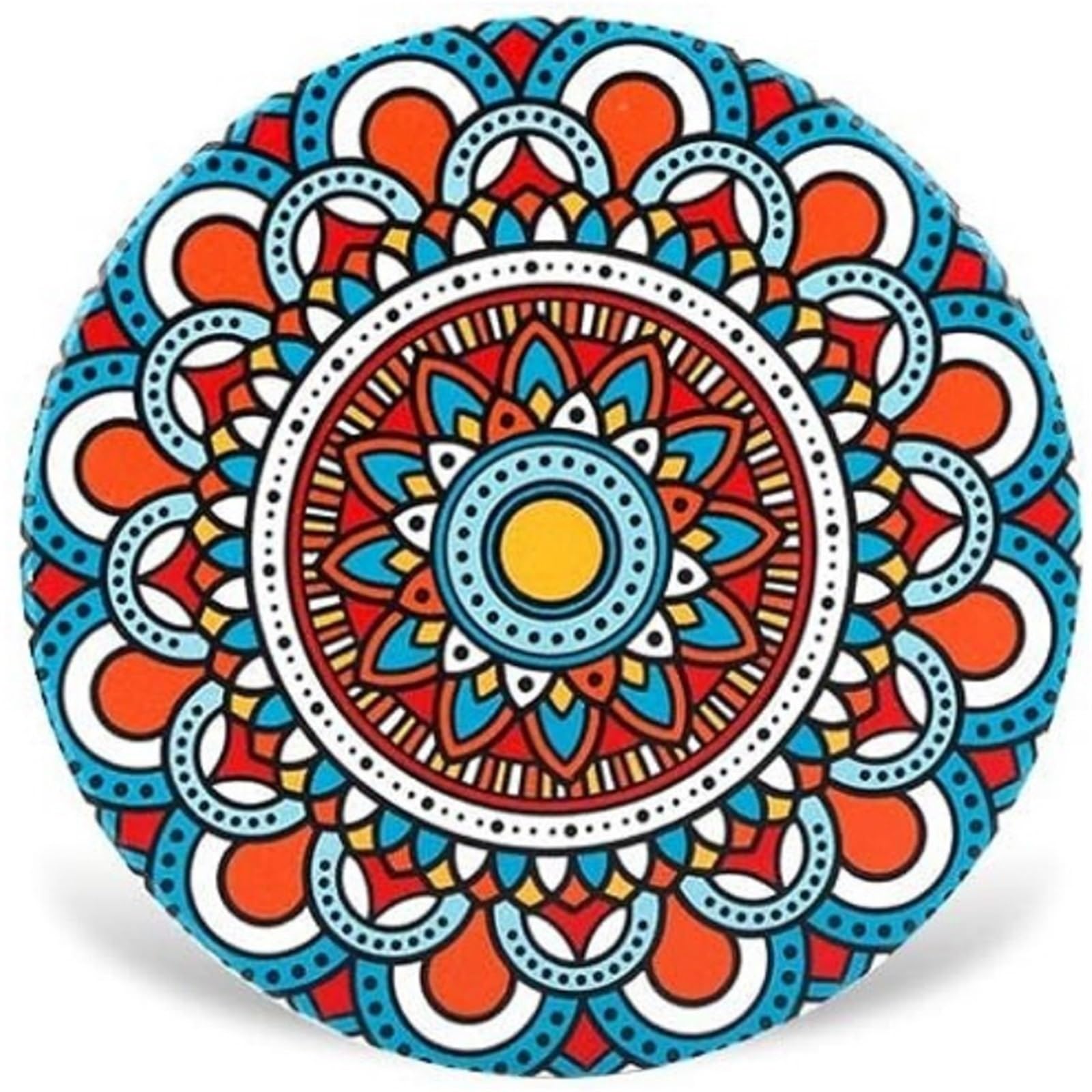 Coasters For Drinks For Mandala Ceramic With Cork Base For Housewarming Birthday for kitchen(Color7,10.8x10.8cm)