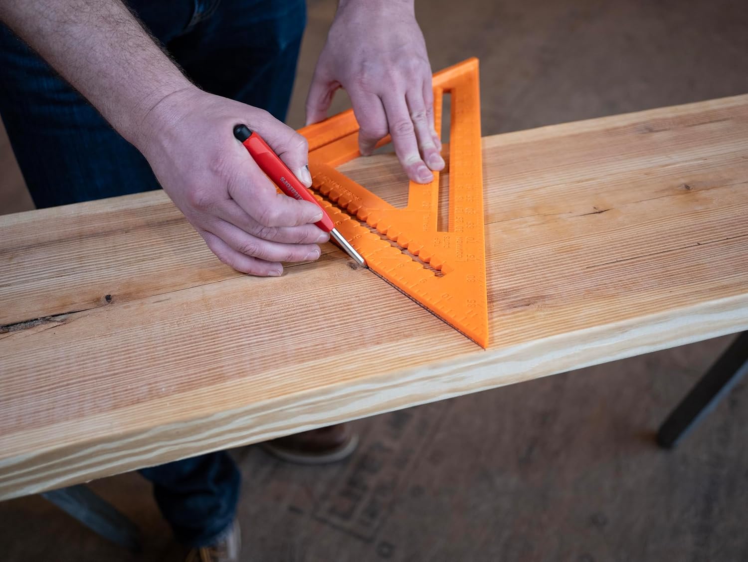 Johnson Level & Tool RAS-170B-ORA Structo-Cast Rafter Square, 12", Orange, 1 Square
