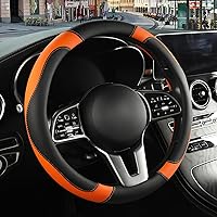 Vista 24 de Funda de cuero de microfibra en forma de D, transpirable, antideslizante, de 13.5 a 14 pulgadas, color negro