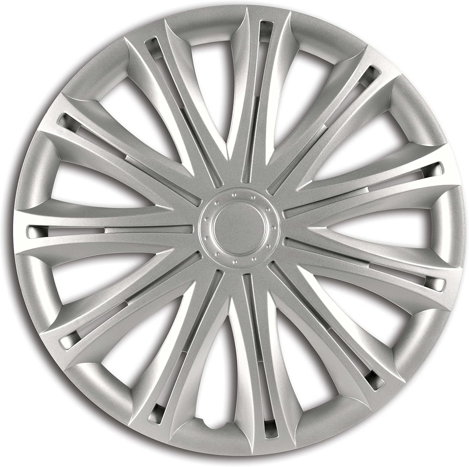 CAR+ VNJ3714 ABS Alabama Wheel Top 4-Piece Set, 14-inch, Silver