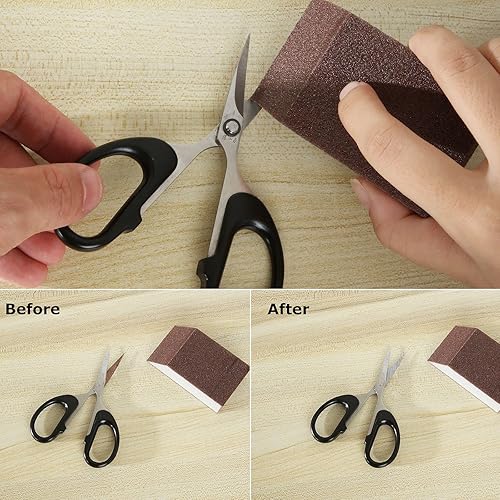 Miniatura 5 de 20 esponjas de lijado, bloques de lijado reutilizables de grano 120 para pulido de madera y metal y limpieza de utensilios de cocina