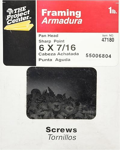 The Hillman Group 47180 - Tornillo de cabeza panorámica de 6 x 716 pulgadas, punta afilada, color negro