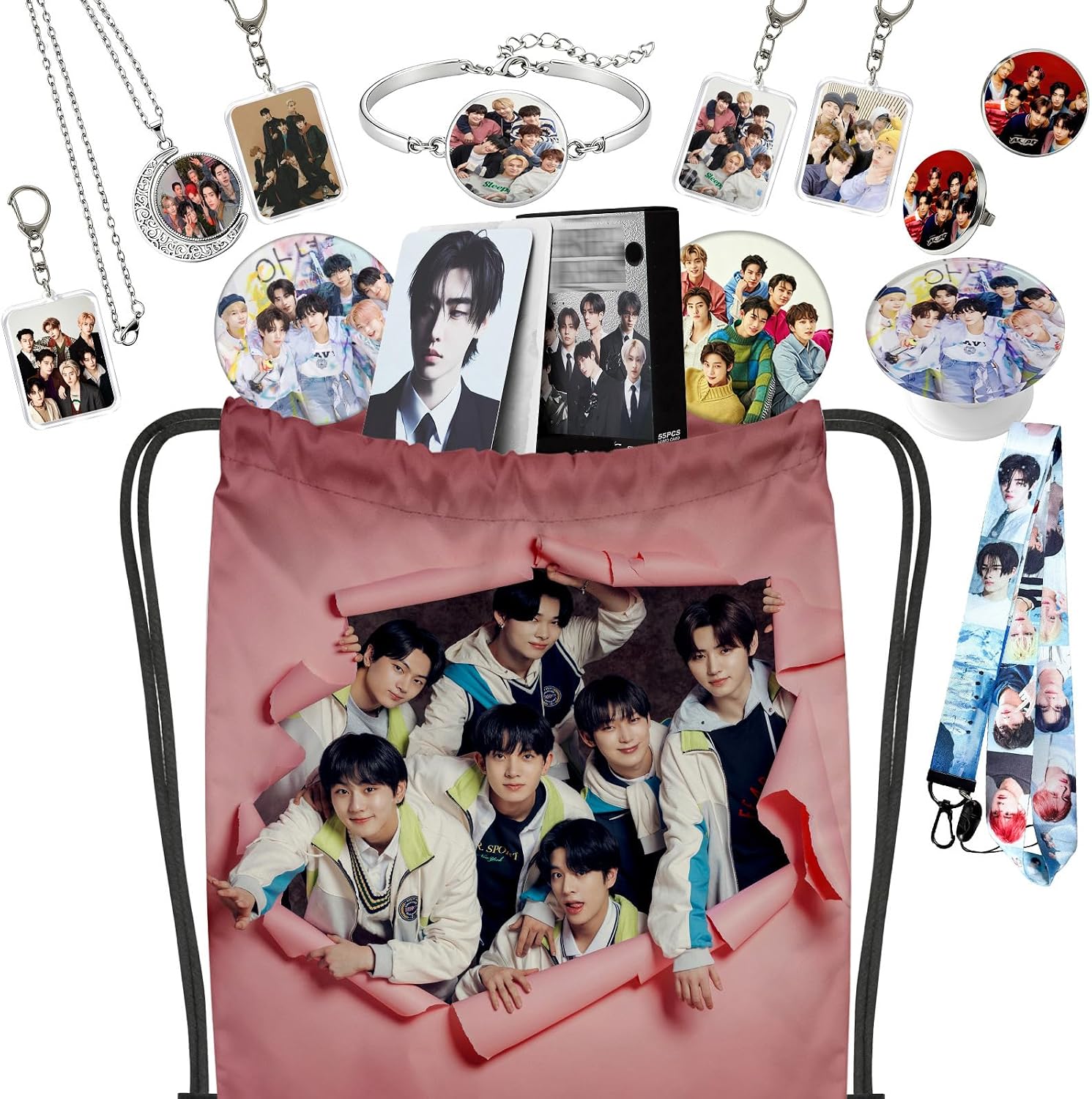 Ennhyypeen Keychain, Photocards 79Pcs Ennhyypeen Merch, Stickers Gift Set