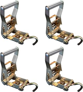 4-Pack 2" Ratchet Buckle for Tube J Hook Replacement Heavy Duty
